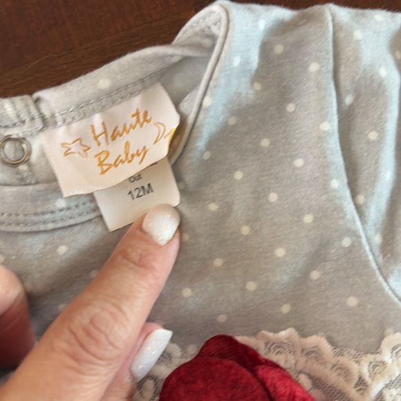 NWT 2 outfitss by haute baby fancy dress. 6-12 and 12 months - Picture 5 of 6